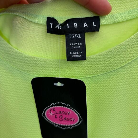 Tribal Ladies Lime green Tank Top - Picture 7 of 11